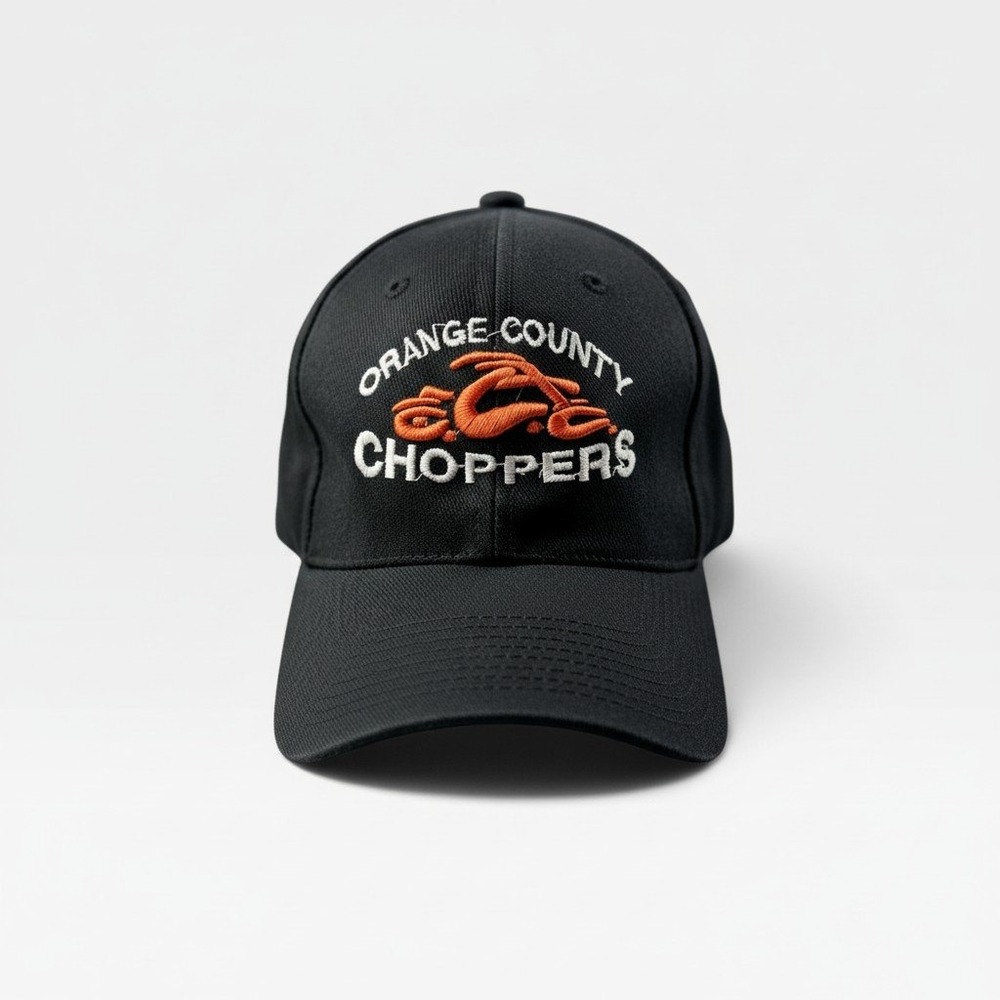 Orange County Choppers Baseball Cap Unisex OSFA Black Embroidered Logo Excellent